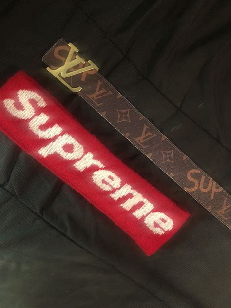 supreme louis vuitton headband for sale